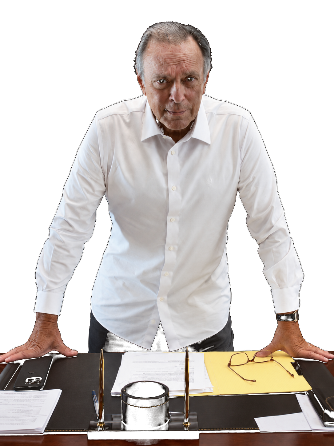 Mike Fernandez at his desk